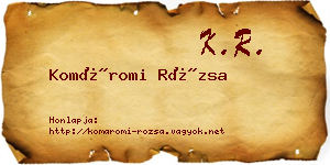 Komáromi Rózsa névjegykártya
