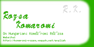 rozsa komaromi business card